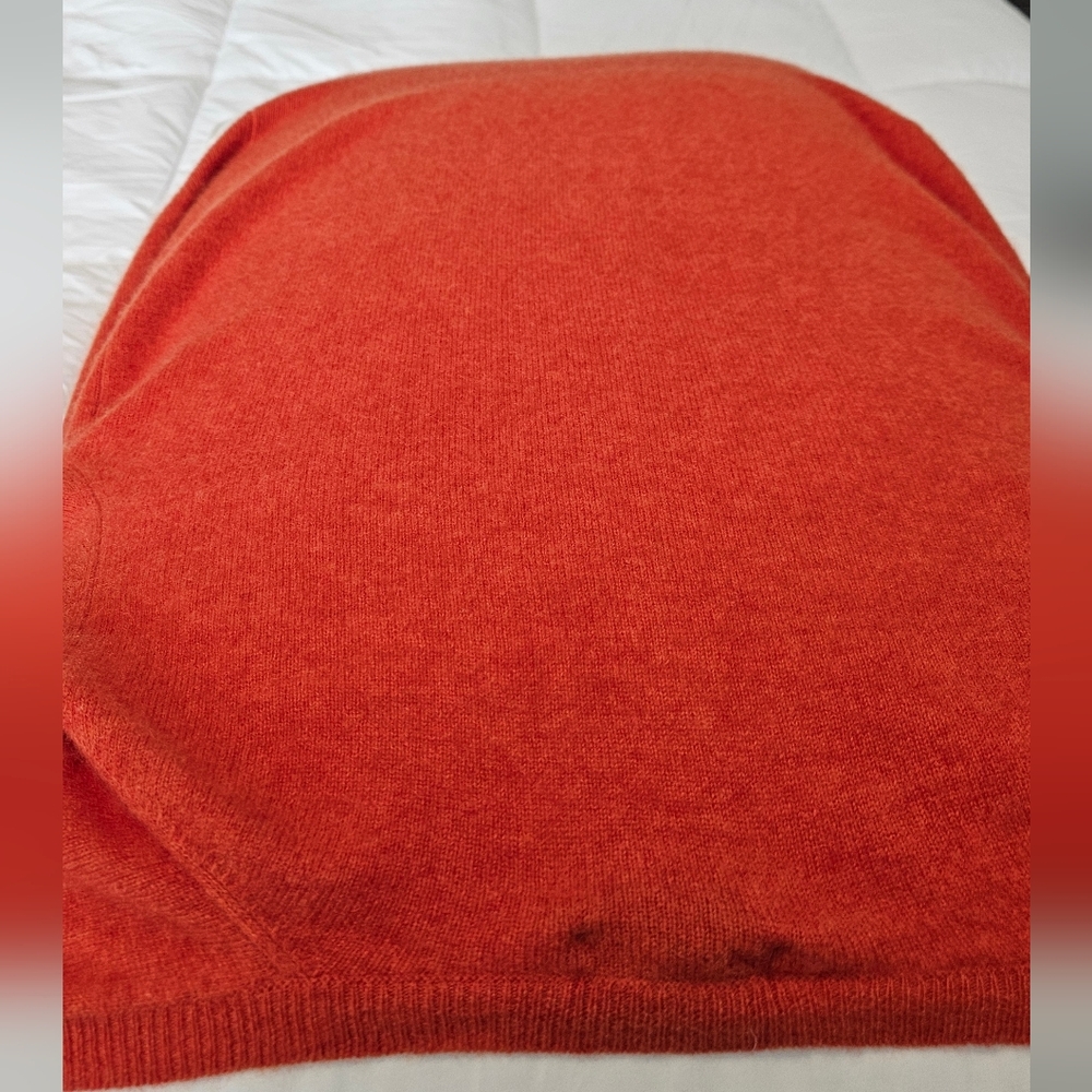 Lord & Taylor, XS, 100% Cashmere Orange Cardigan - Picture 5 of 13